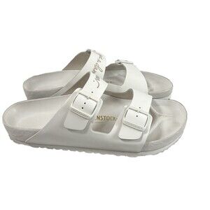 Birkenstock Arizona Lingua Franca Give A Damn White  Regular Sz EU 46/US 13-13.5